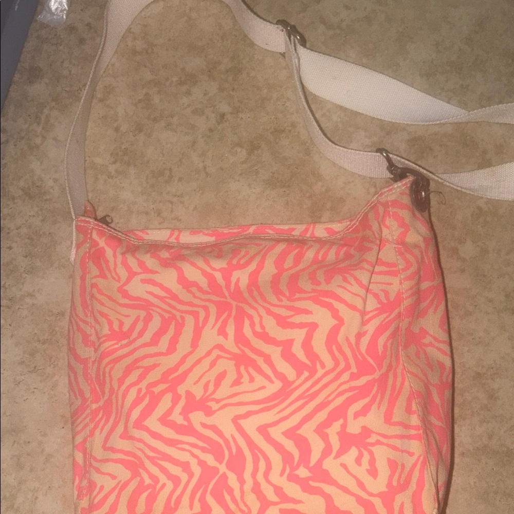 Aeropostale Pink and Cream Crossbody Bag